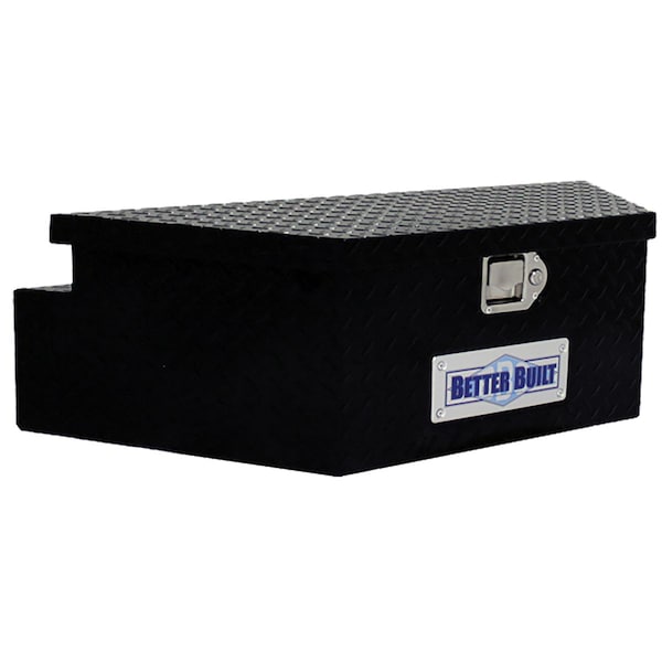 UTILITY TRAILER TONGUE TOOL BOX, BLACK, WIDE, V SHAPED 39INX16.5INX12I
